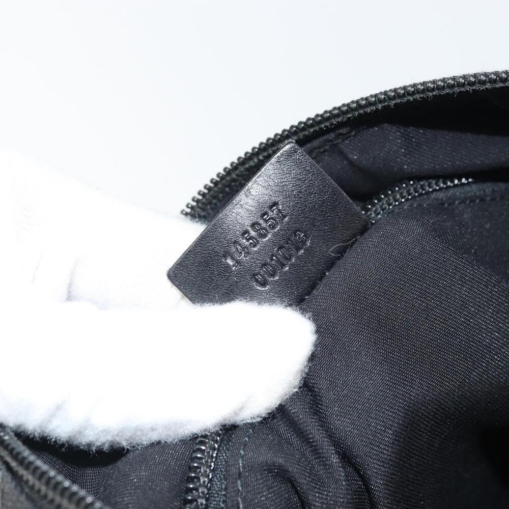 GUCCI GG Canvas Shoulder Bag Black Silver 145857 Auth 163305 - Picture 12 of 16